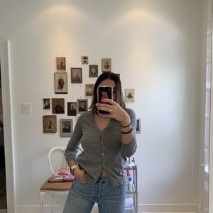 Gray cardigan Zara sweater